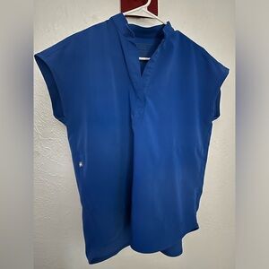 Figs Rafaela Oversized Scrub Top Winning Blue